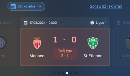 Wizjoner STS - 62. kolejka. Typ na AS Monaco - Saint-Étienne