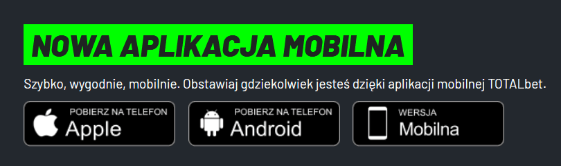 Aplikacja mobilna Totalbet na iOS i Android