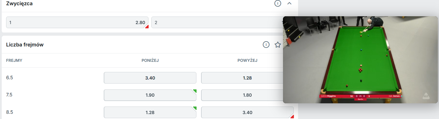 Snooker - transmisje na żywo w Superbet