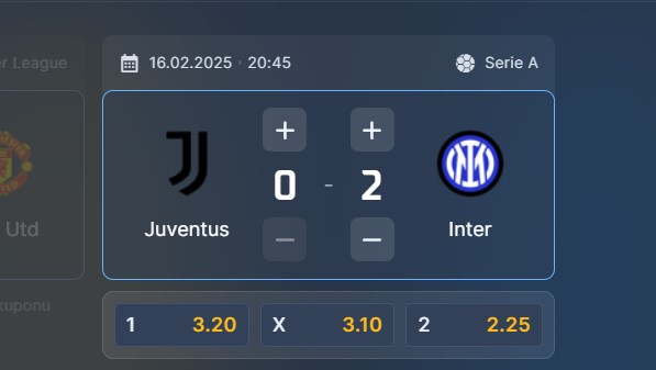 Wizjoner w STS - typ bukmacherski na 104. kolejkę (Juventus Turyn - Inter Mediolan)