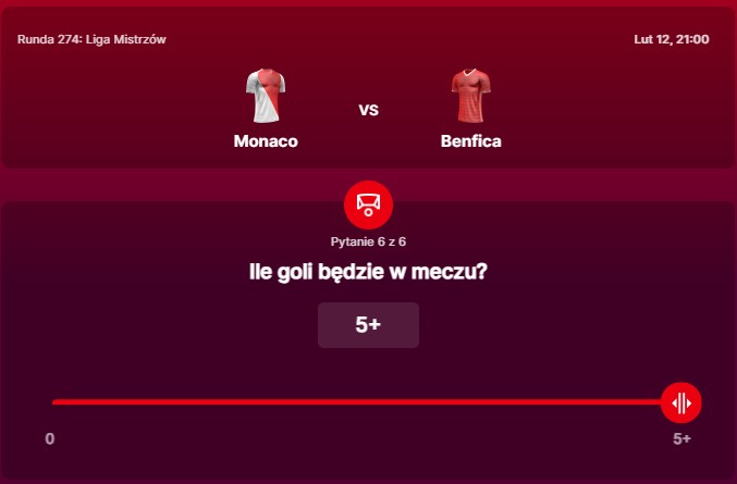 SuperGame w Superbet - typ bukmacherski na 274. rundę (AS Monaco - Benfica Lizbona)