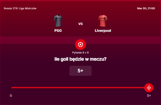 SuperGame w Superbet - typ bukmacherski na 279. rundę (PSG - Liverpool)